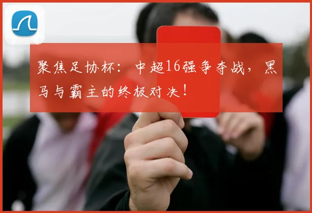 聚焦足协杯：中超16强争夺战，黑马与霸主的终极对决！