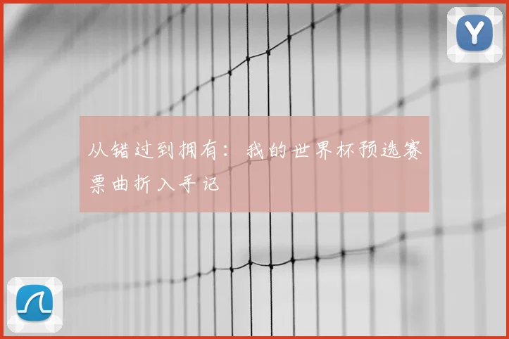 从错过到拥有：我的世界杯预选赛票曲折入手记